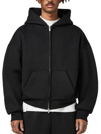 610 GSM MONOCHROME ZIPPED HOODIE-OSI
