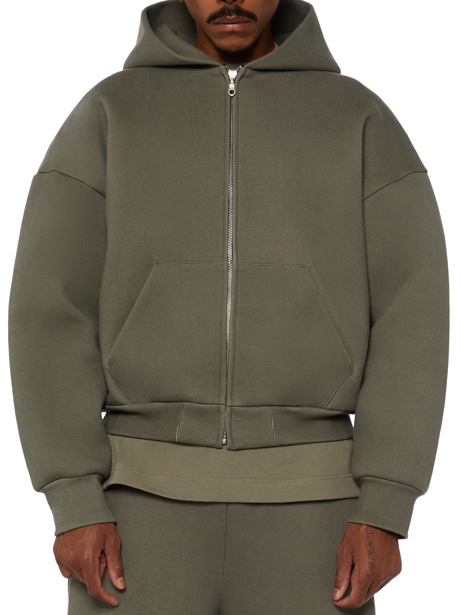 610 GSM MONOCHROME ZIPPED HOODIE-OSI