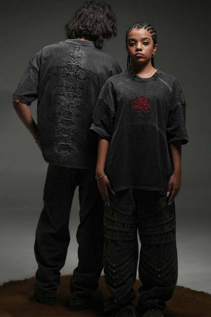 "CENTIPEDE" WASHED TEE-OSI