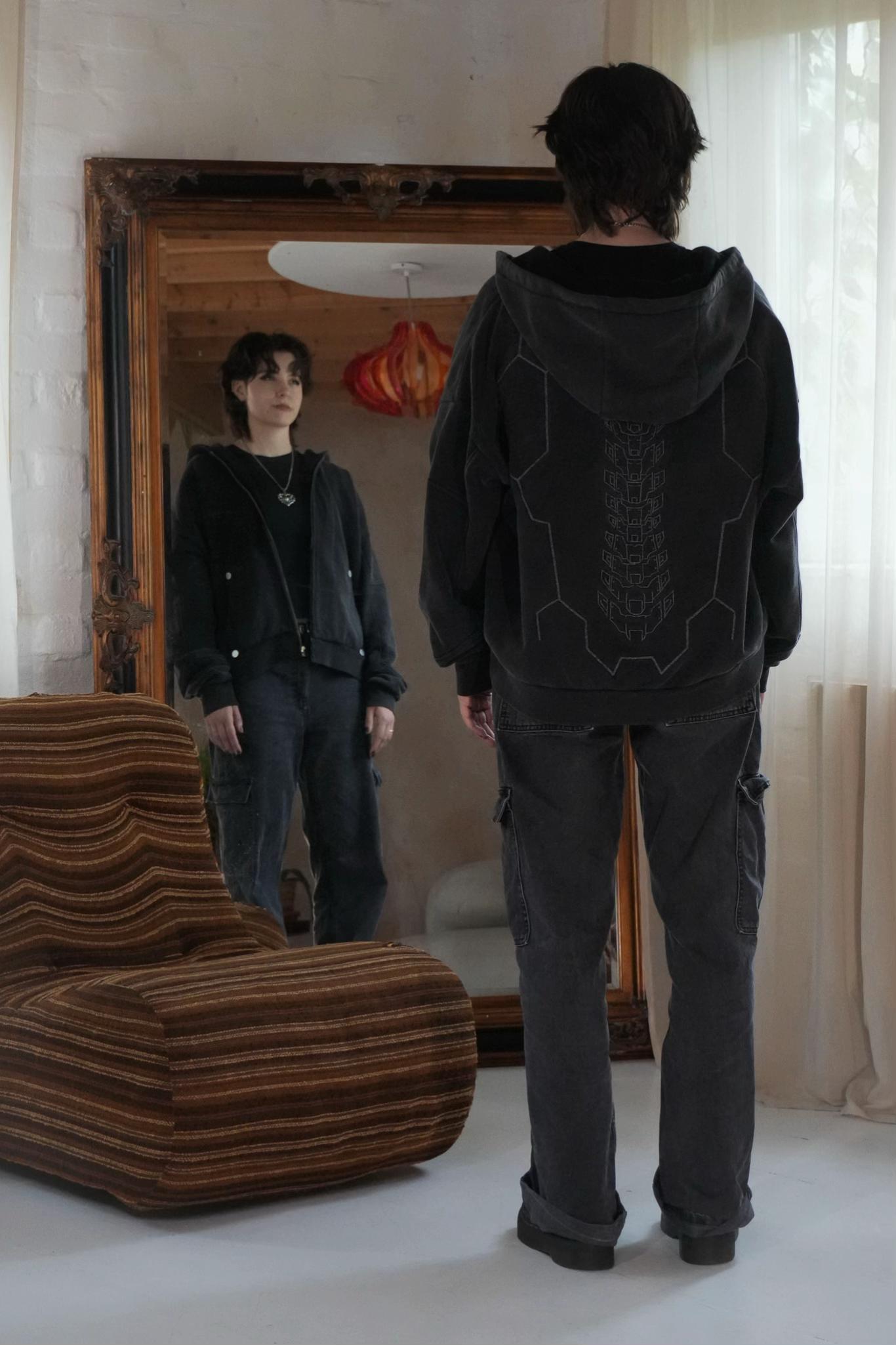 REFLECTIVE CYBERPUNK SANDEVISTAN HOODIE-OSI