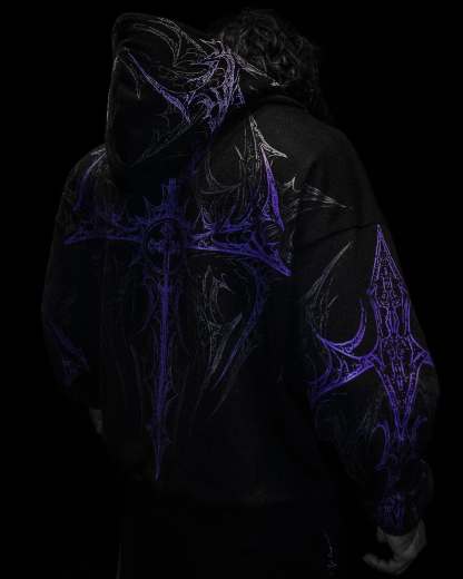 Celestial Blade Oversized Zip-up hoodie