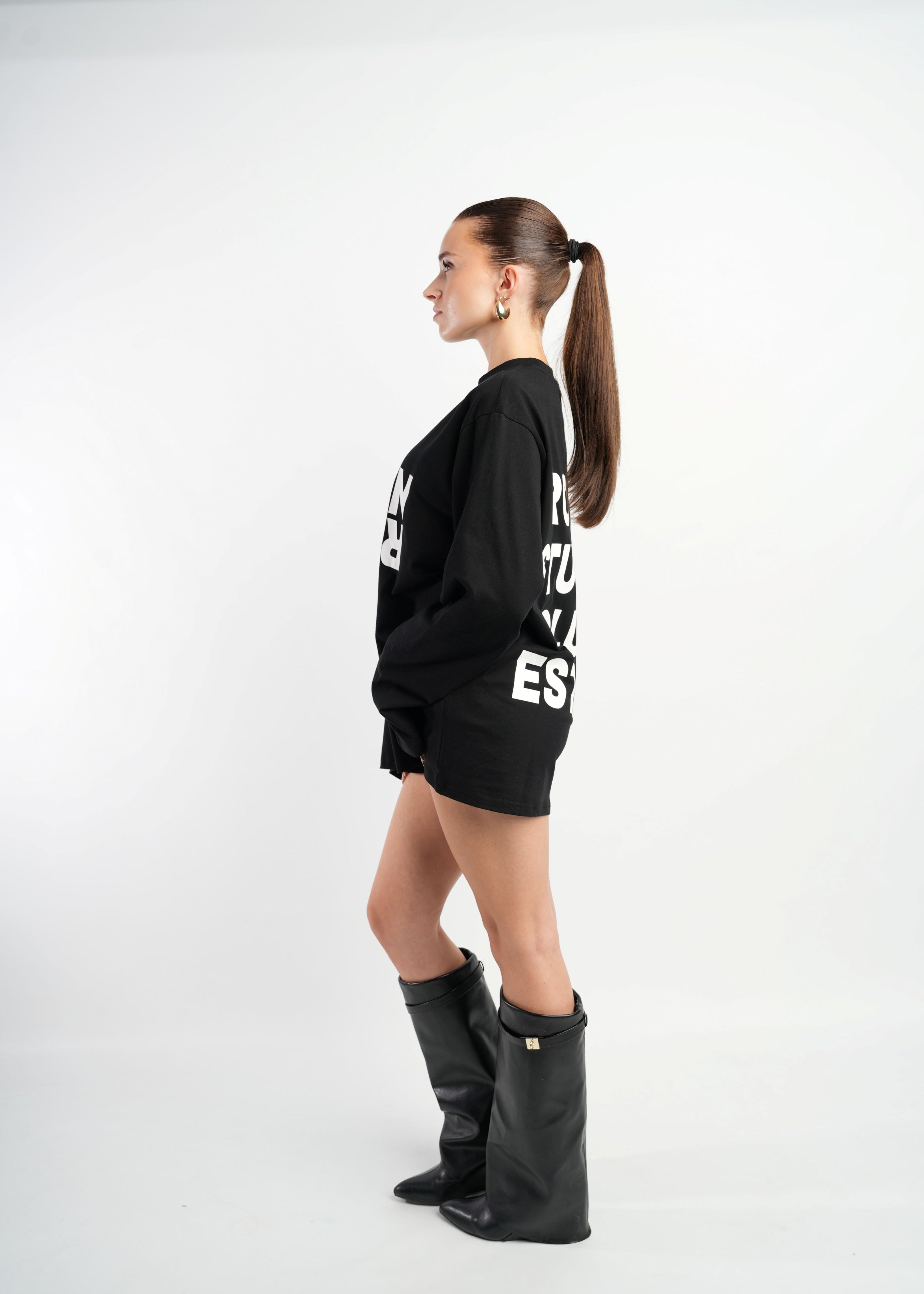 PRE-ORDER CLUB OVERSIZED LONGSLEEVE BLACK-OSI