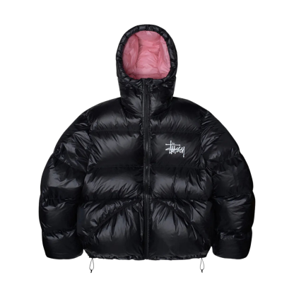  Ripstop Down Parka Black Pink Jacket-OSI