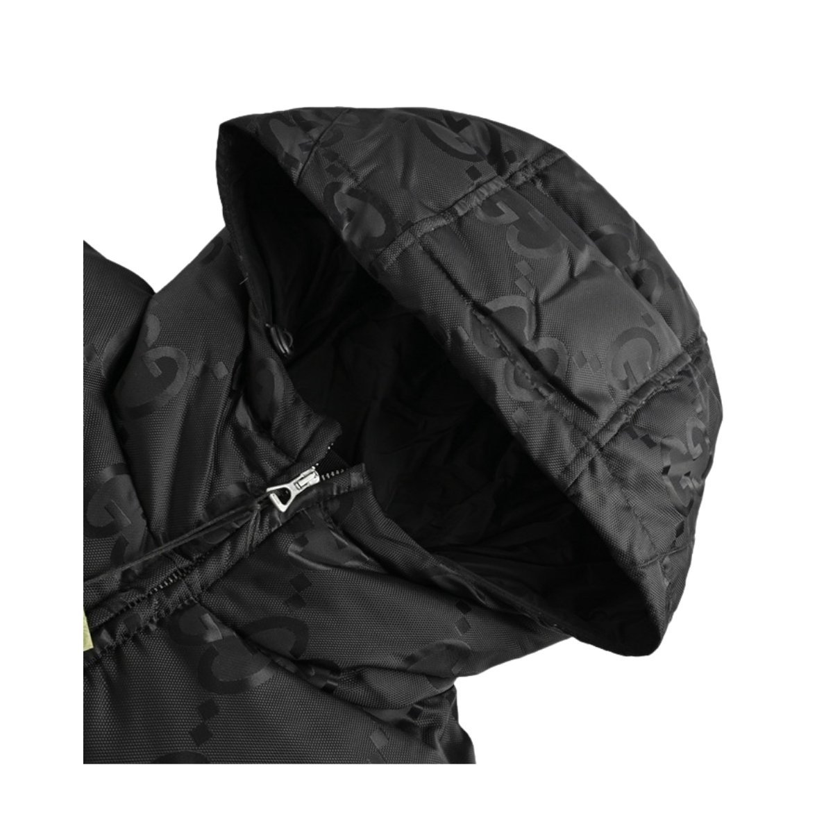 Gucci Hooded Down Jacket Black Canvas