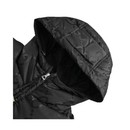 Gucci Hooded Down Jacket Black Canvas