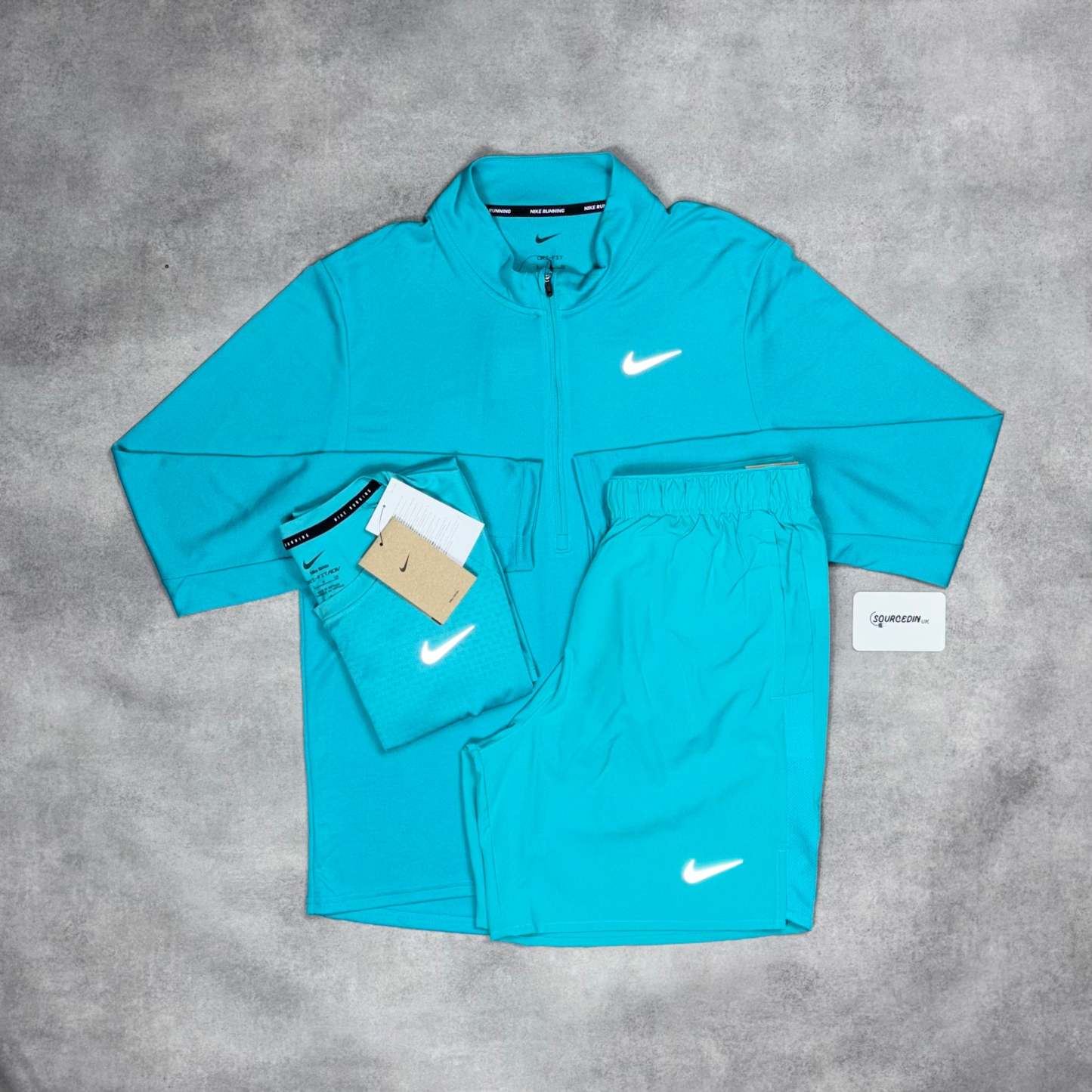 Pacer 1/4 Zip 3-Piece Short Set Dusty Cactus-OSI