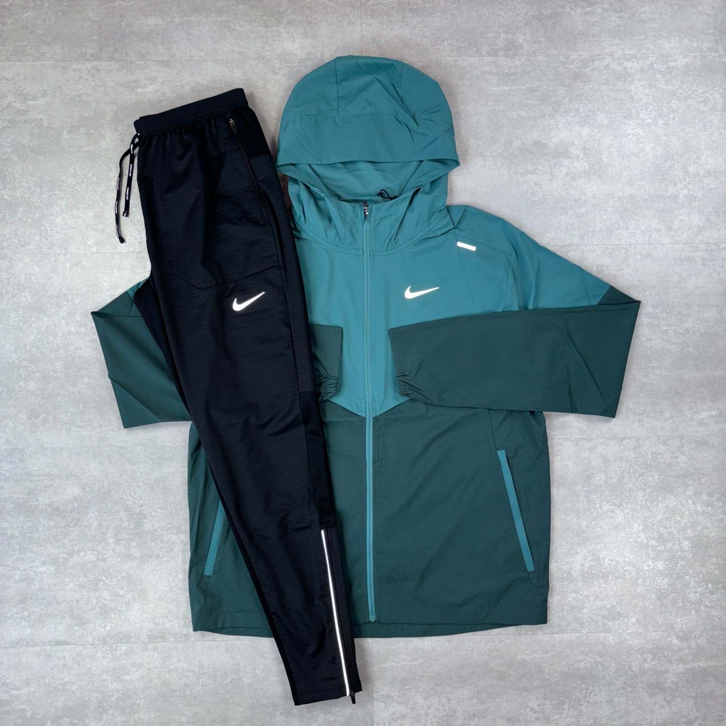 UV Teal Windbreaker & Black Phenom Pants-OSI