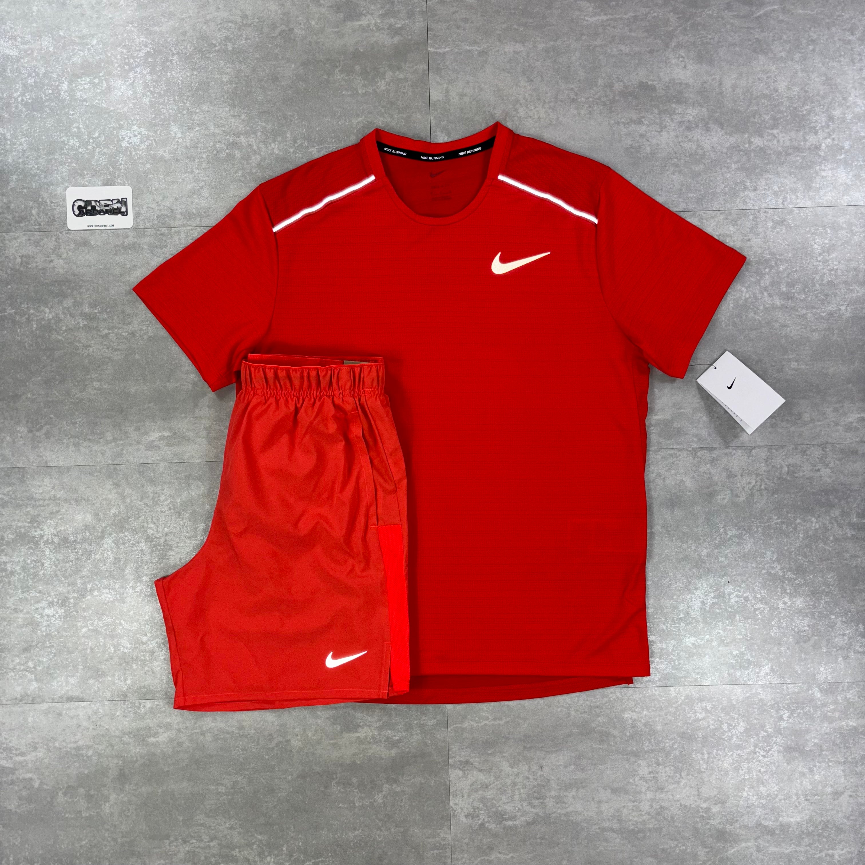Light Crimson UV Windbreaker, Crimson Miler 1.0 & Light Crimson Challenger Shorts Set-OSI