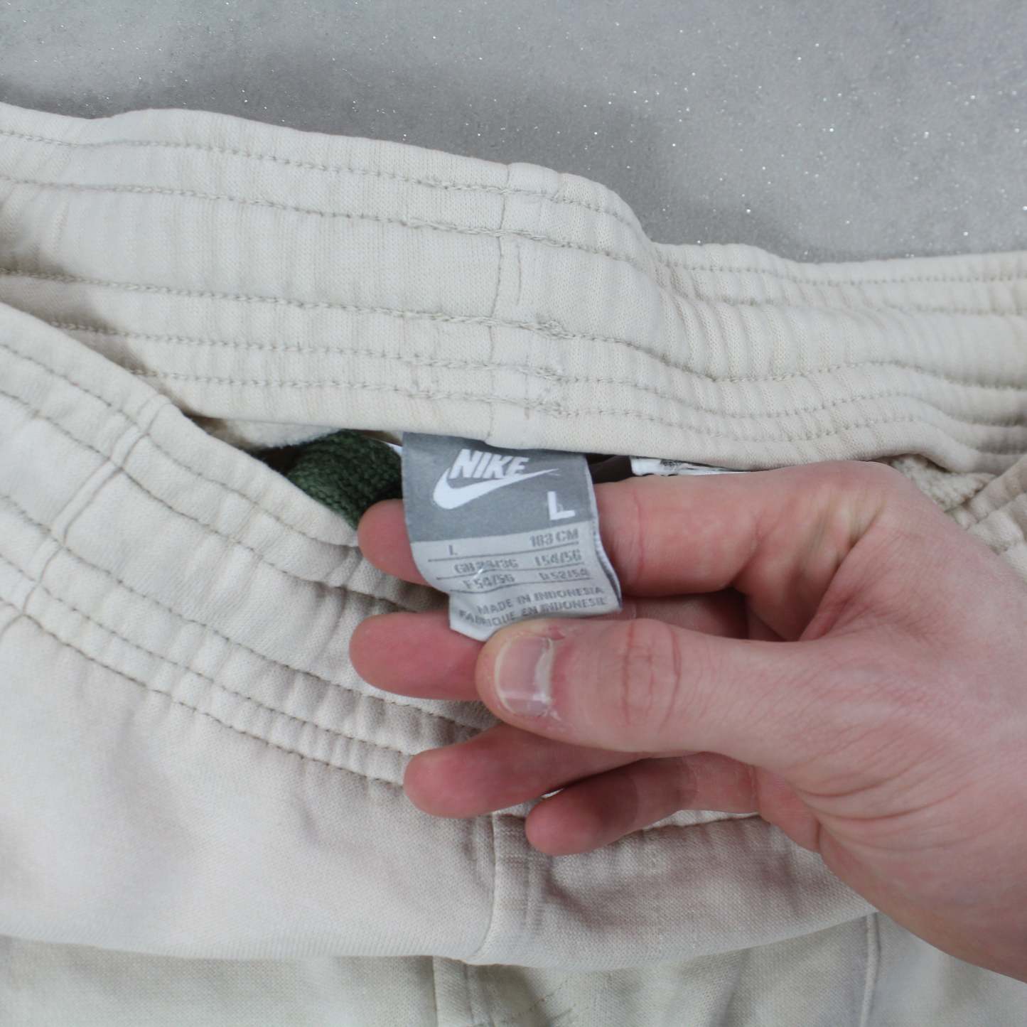 RARE 2000s Baggy Joggers Cream-OSI