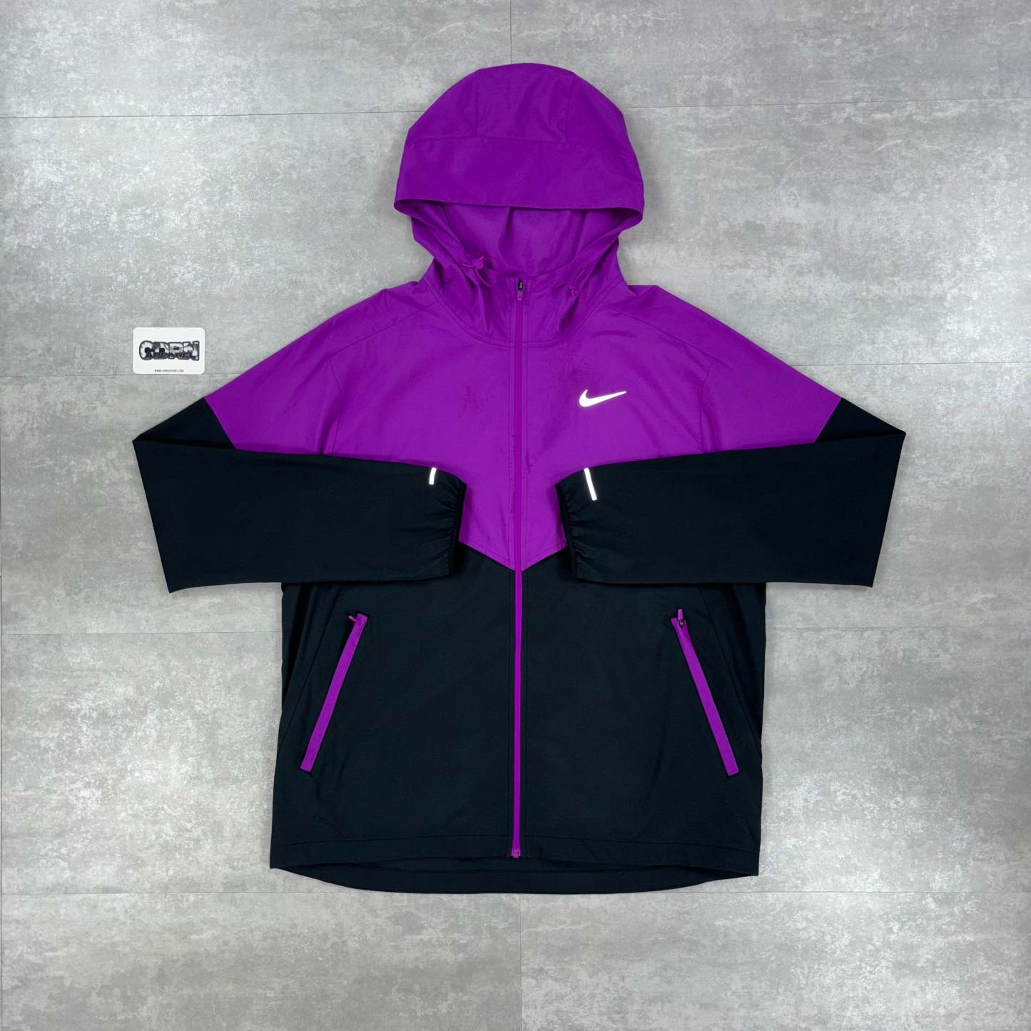 Vivid Purple UV Windbreaker & Black Flex Stride Shorts Set-OSI