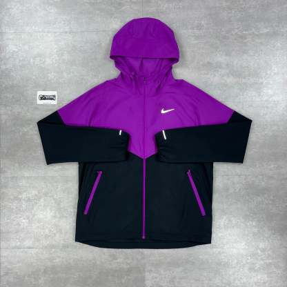 Vivid Purple UV Windbreaker & Black Flex Stride Shorts Set-OSI