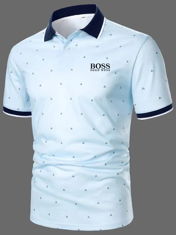 Men's casual loose short-sleeved polo shirt-OSI