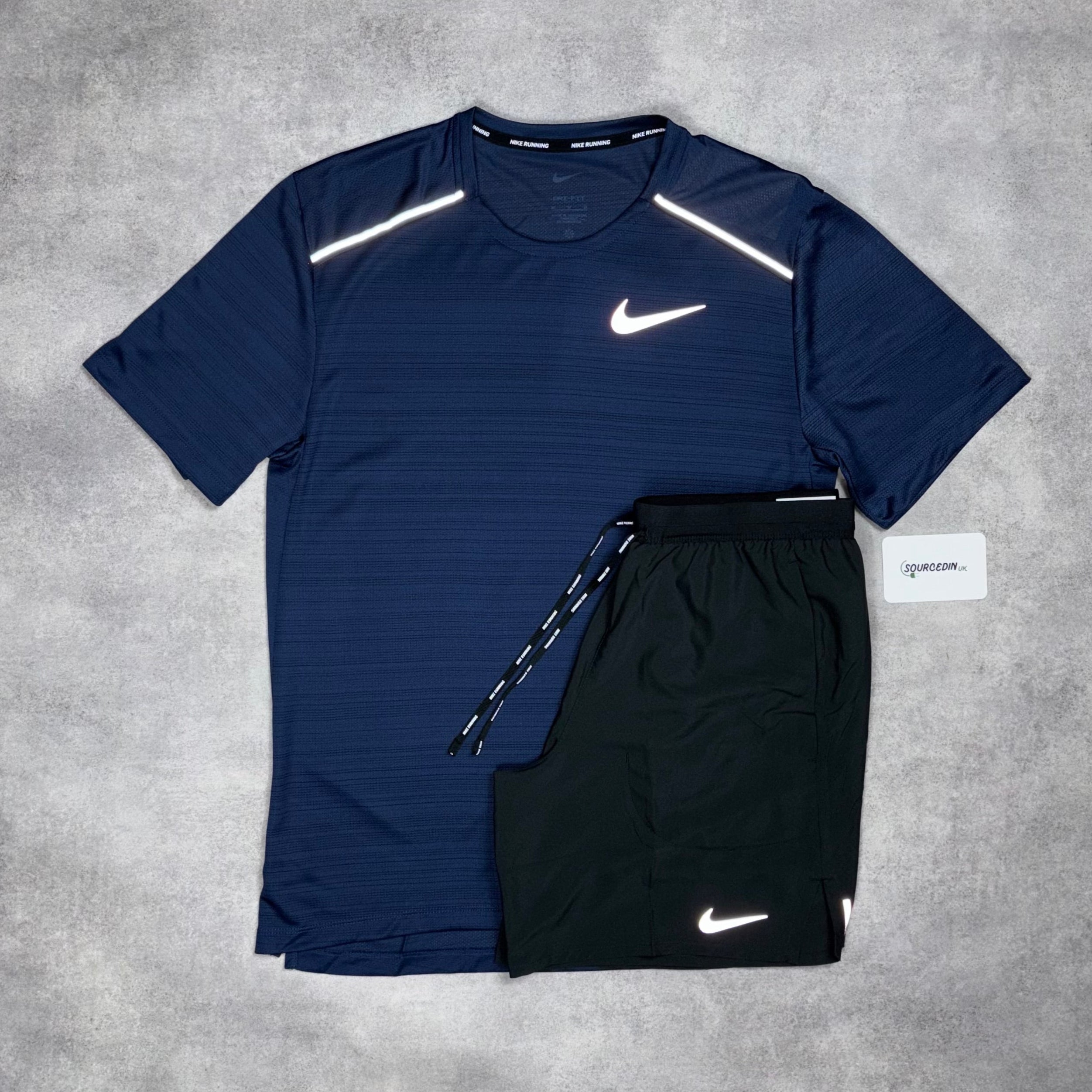 Miler T-Shirt Midnight Navy & Grey/Black 7” Challenger/Flex Short Set-OSI