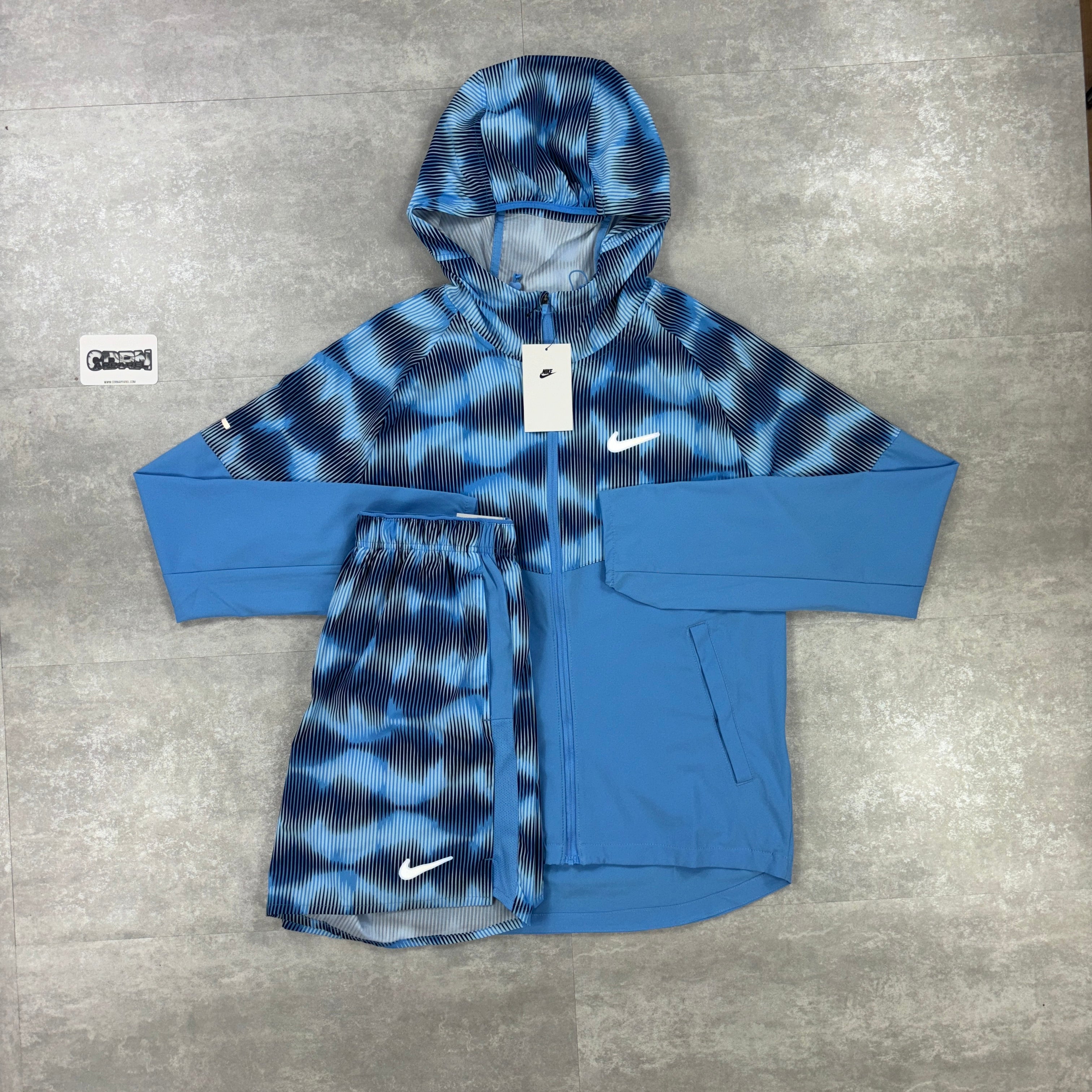 Festival Blue Repel Windbreaker & Challenger Shorts Set-OSI