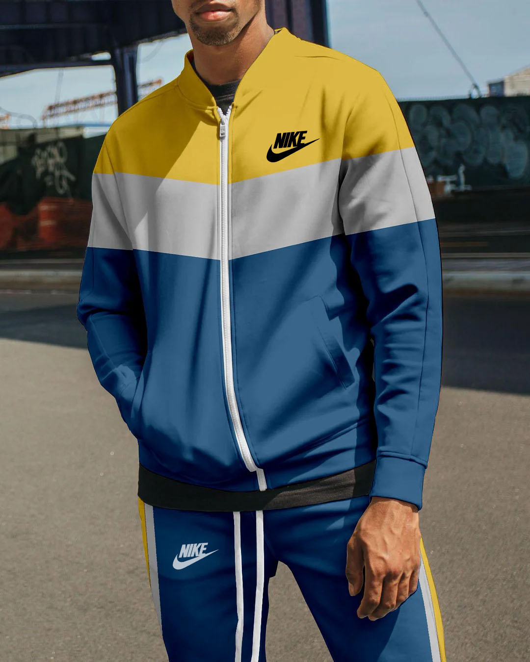 Men's Color Contrast Tracksuit-OSI