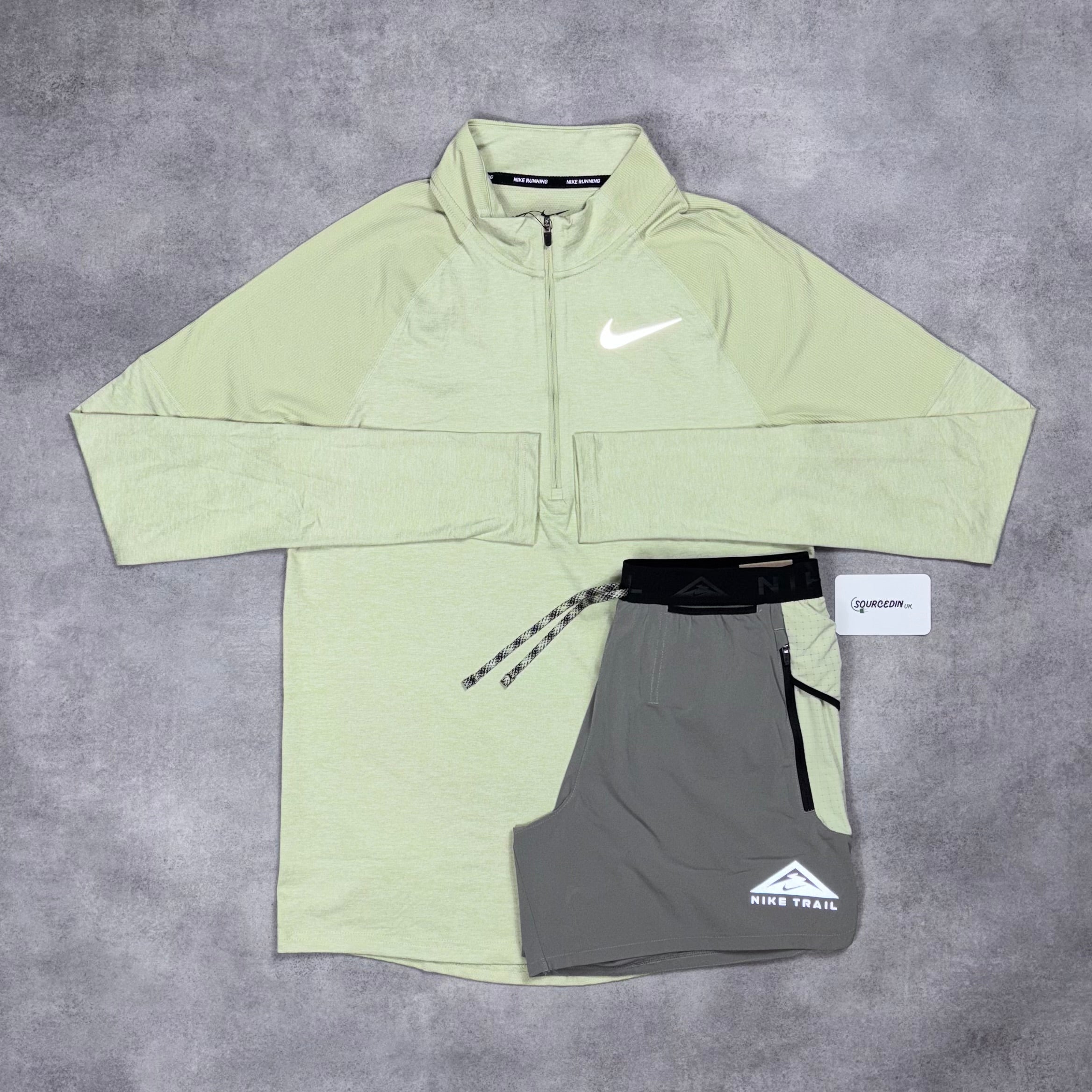 Element 1/4 Zip Olive Aura & Olive Aura 5" Gore-Tex Flex Short Set-OSI