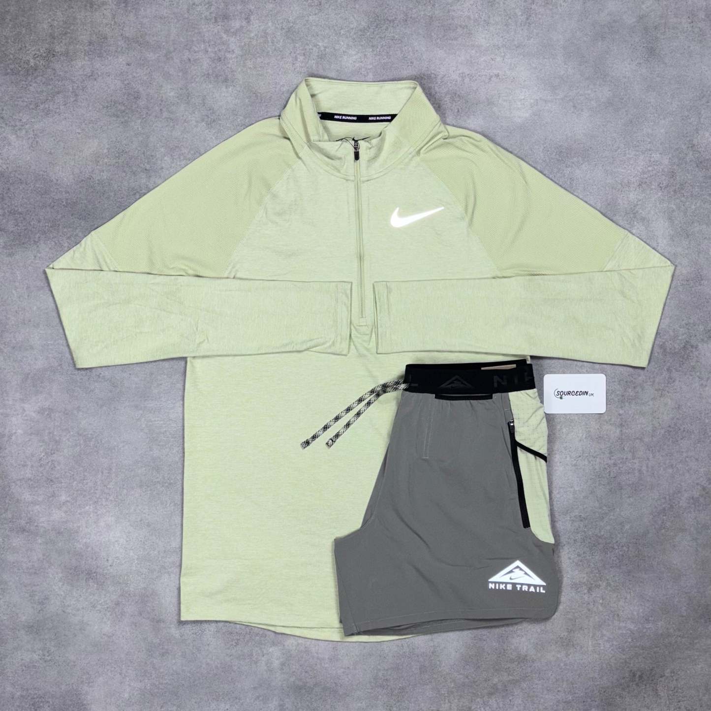 Element 1/4 Zip Olive Aura & Olive Aura 5" Gore-Tex Flex Short Set-OSI