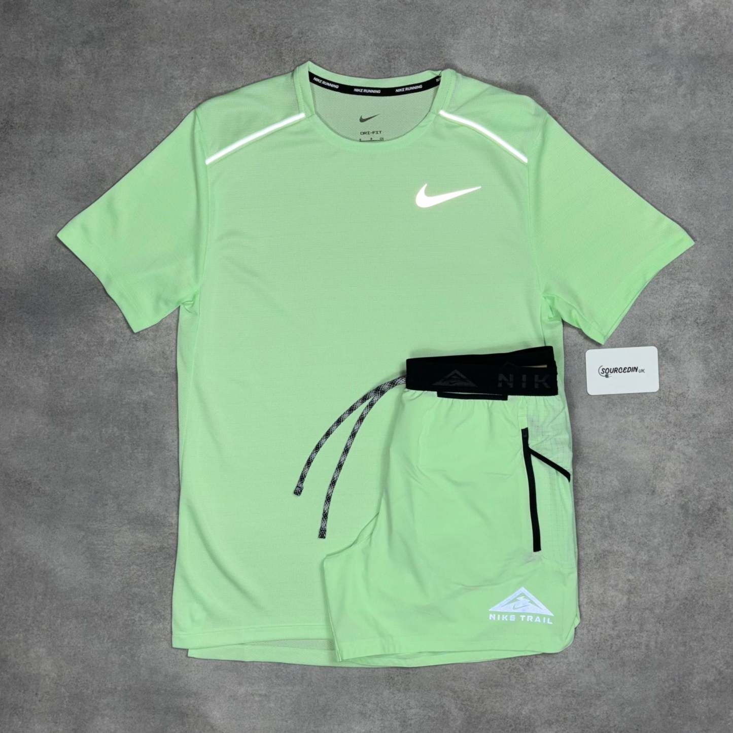 Miler T-Shirt Vapour Green & Vapour Green 5” Challenger/Gore Tex Short Set-OSI