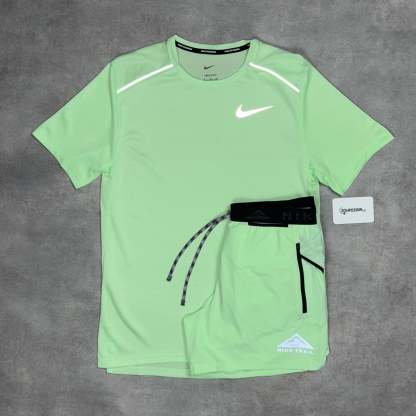 Miler T-Shirt Vapour Green & Vapour Green 5” Challenger/Gore Tex Short Set-OSI