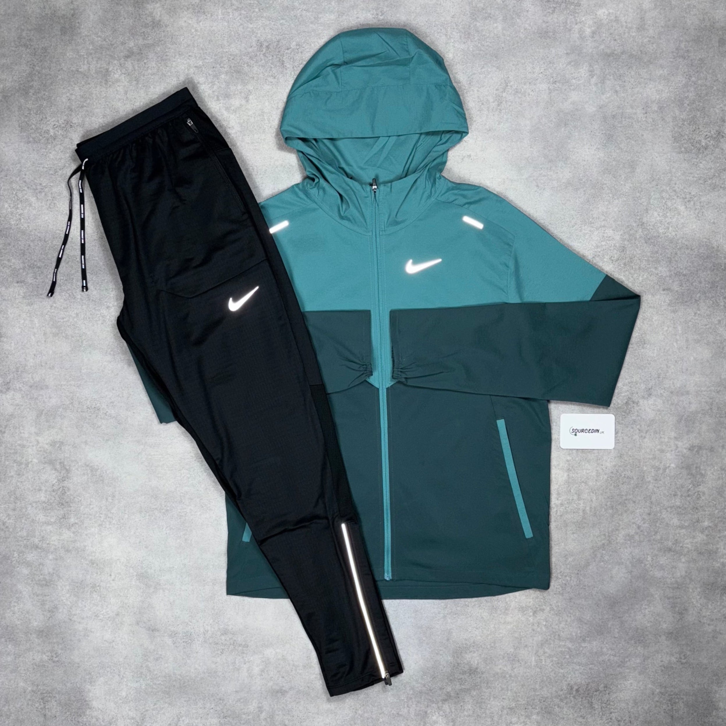 Uv Windrunner Jacket Teal & Black Phenom Pants Set-OSI
