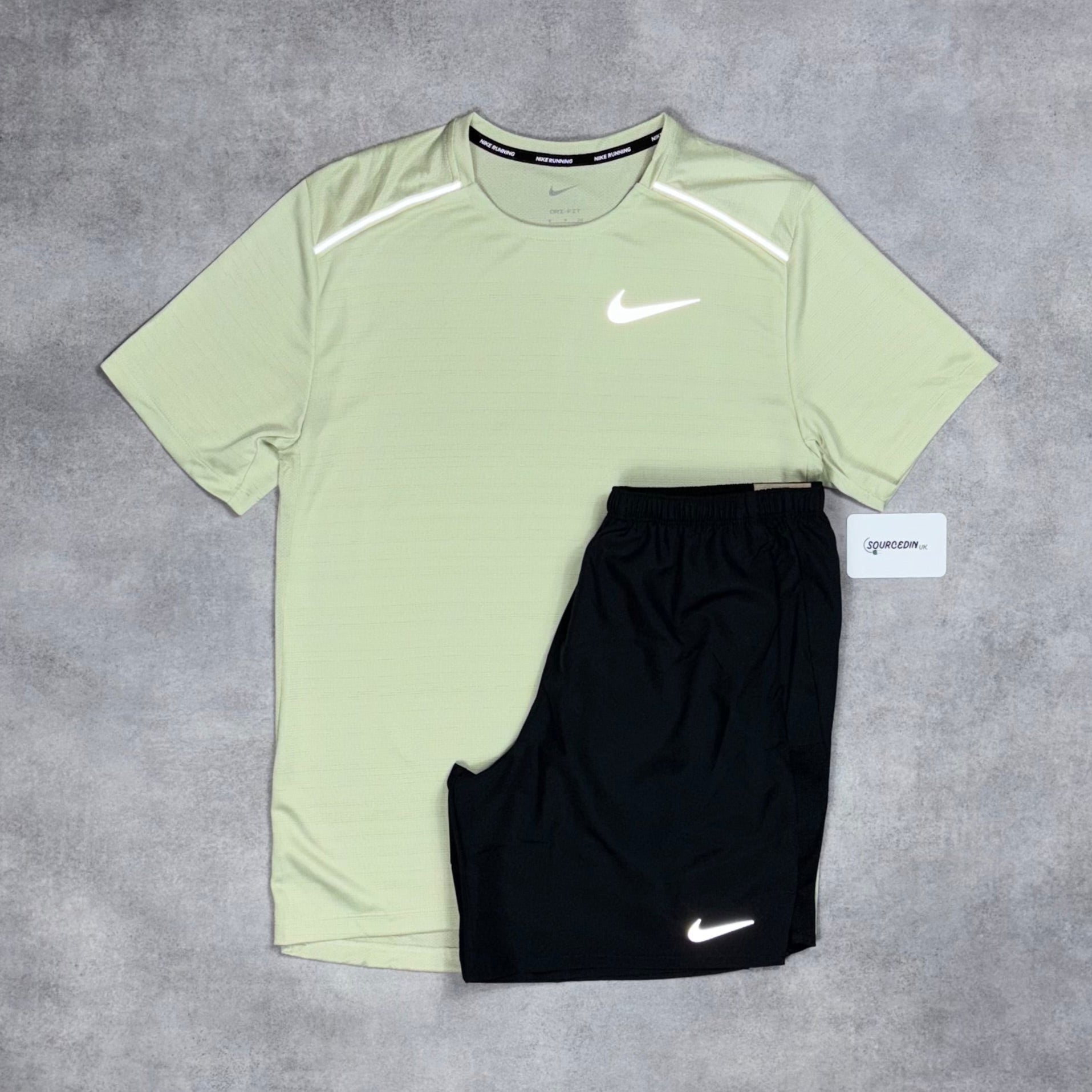 Miler T-Shirt Olive Aura & Grey/Black 7" Flex/Challenger Short Set-OSI