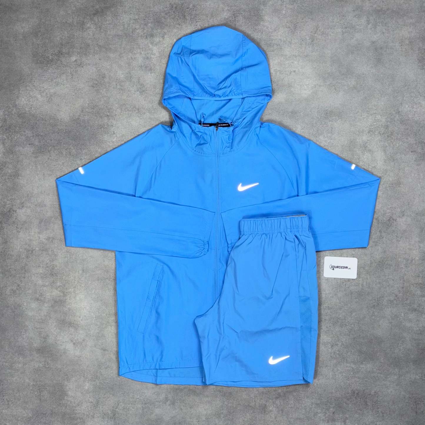 Repel Miler Windrunner Jacket & 7” Challenger Short Set University Blue-OSI