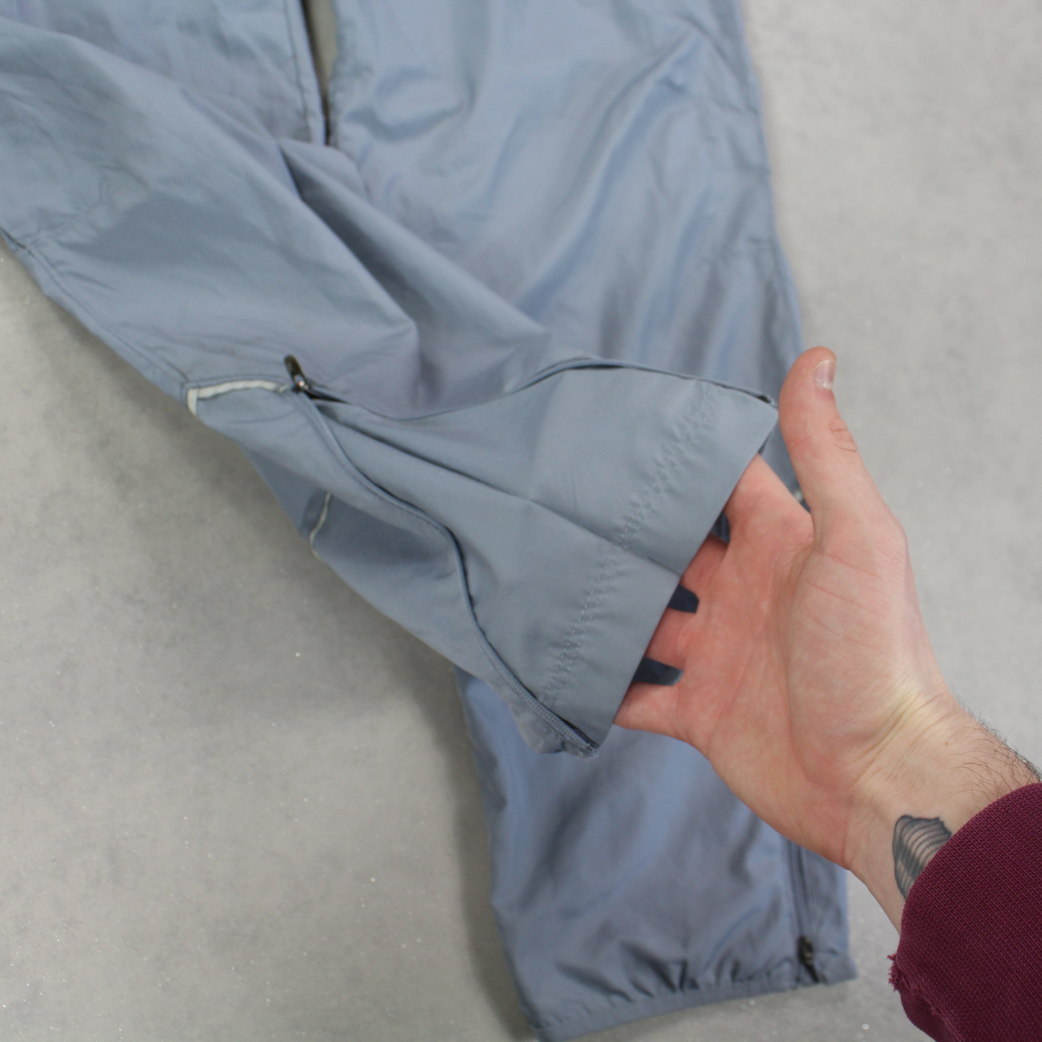 RARE 2000s Baggy Trackpants Grey-OSI