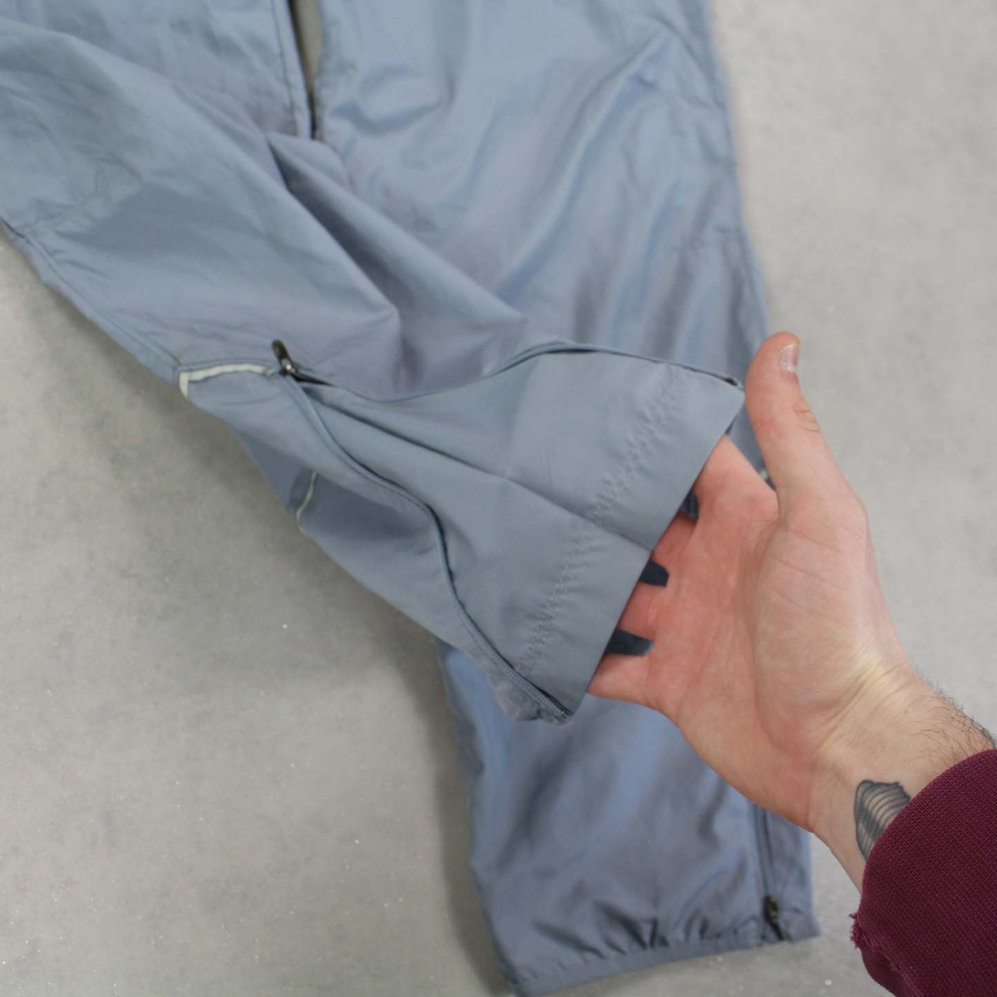 RARE 2000s Baggy Trackpants Grey-OSI