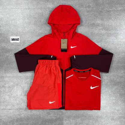Light Crimson UV Windbreaker, Crimson Miler 1.0 & Light Crimson Challenger Shorts Set-OSI