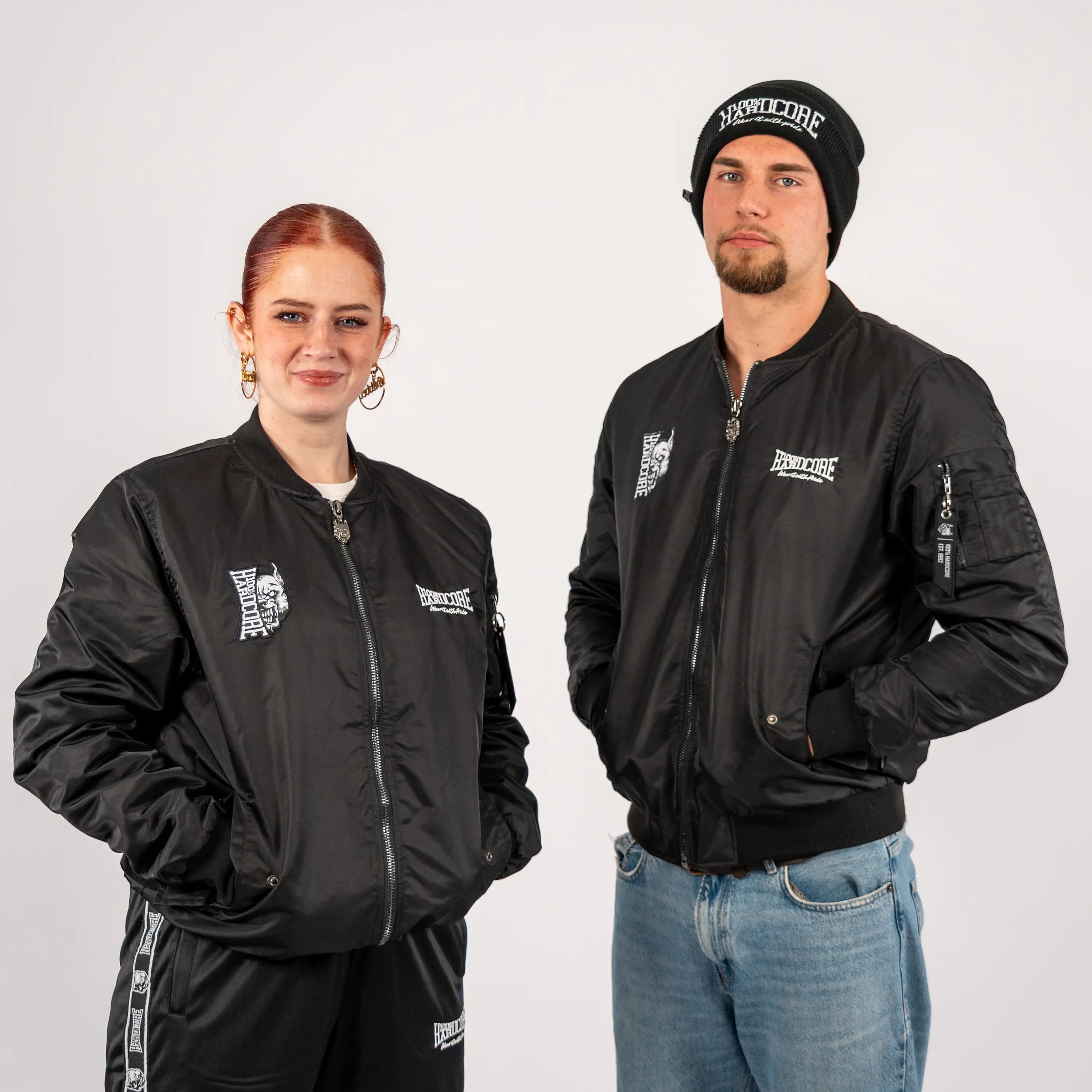 100% Hardcore Bomberjacket Branded Rage Black-OSI