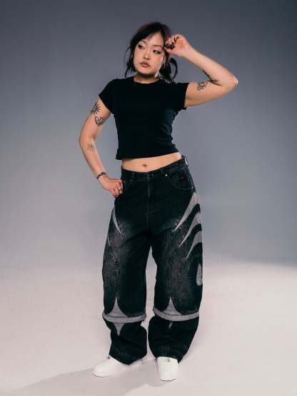 "SPIDER" Jeans Black-OSI