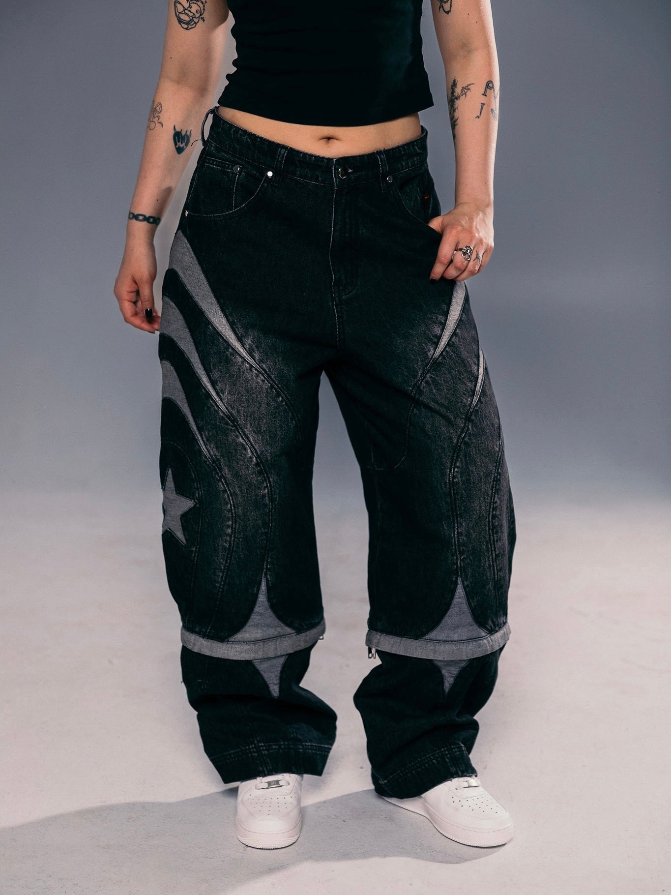 "SPIDER" Jeans Black-OSI