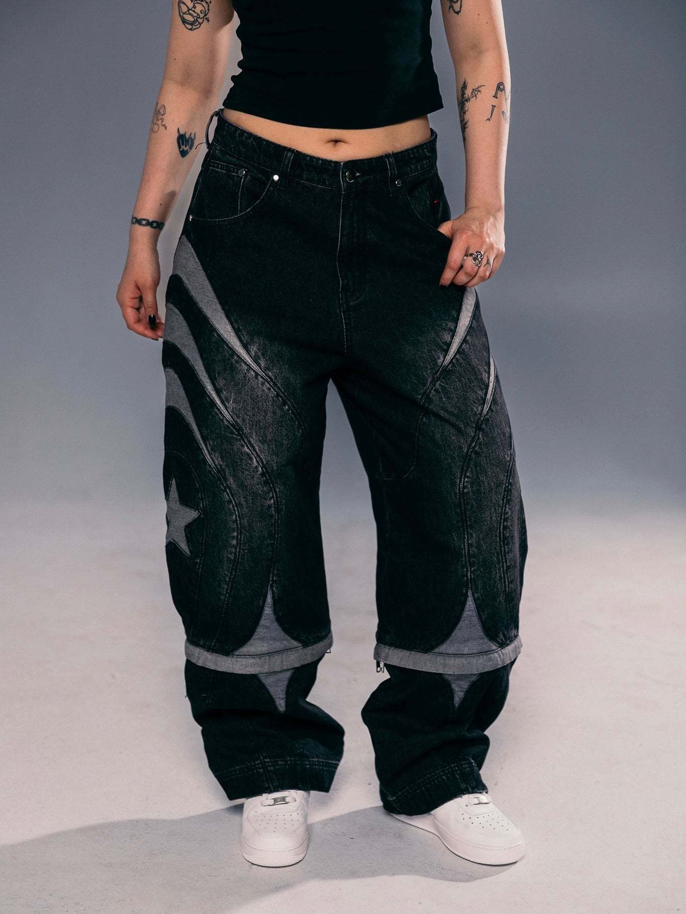 "SPIDER" Jeans Black-OSI