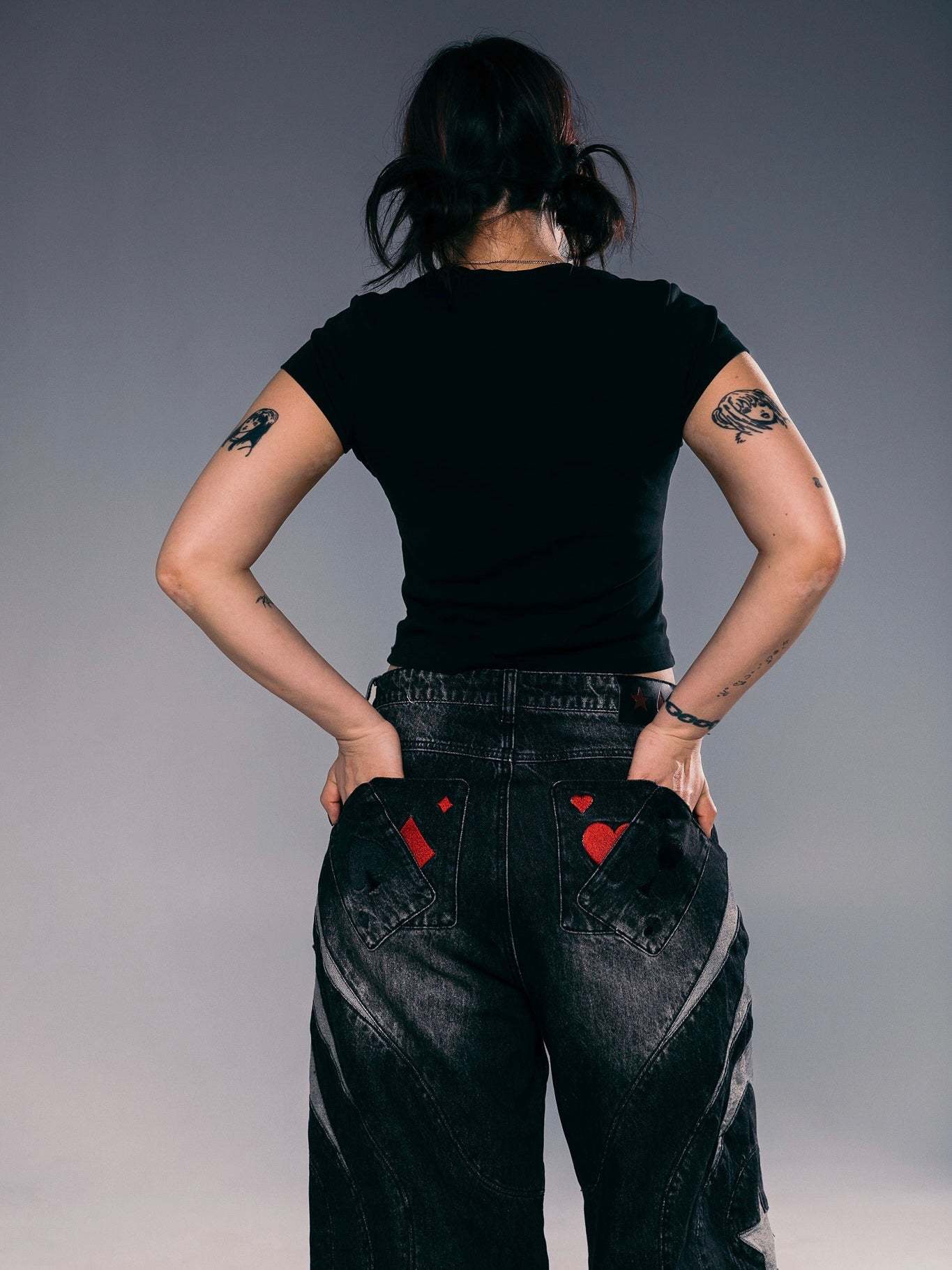 "SPIDER" Jeans Black-OSI