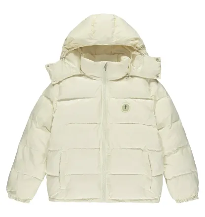  Irongate Detachable Hooded Puffer Jacket – Cream-OSI