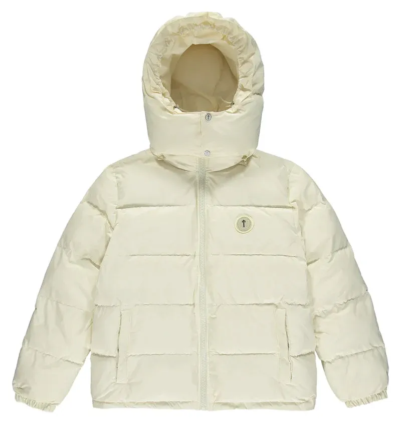  Irongate Detachable Hooded Puffer Jacket – Cream-OSI