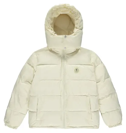  Irongate Detachable Hooded Puffer Jacket – Cream-OSI