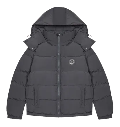  Irongate Detachable Hooded Puffer Jacket – Stone Grey-OSI