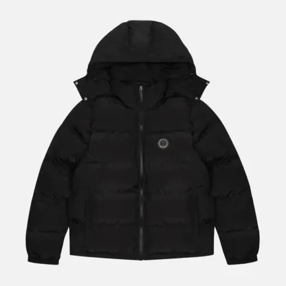 Trapstar Irongate Detachable Hooded Puffer Jacket – Blackout Edition