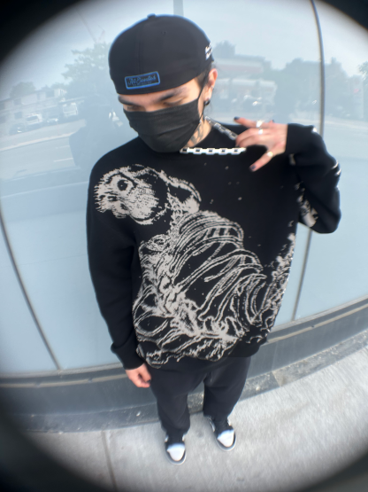 "Rumbling" Knit Black-OSI