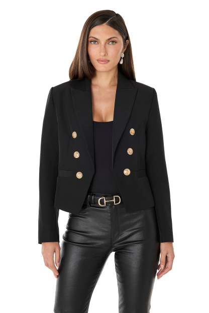 Gabrielle Double Breasted Blazer - Black-OSI