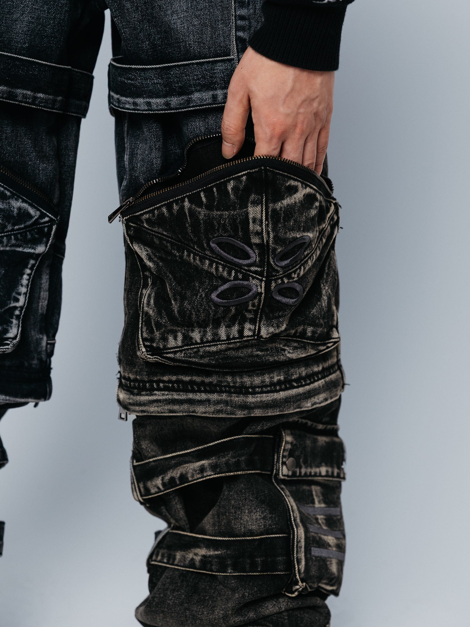 "ACADEMY" Cargo Pants Black-OSI