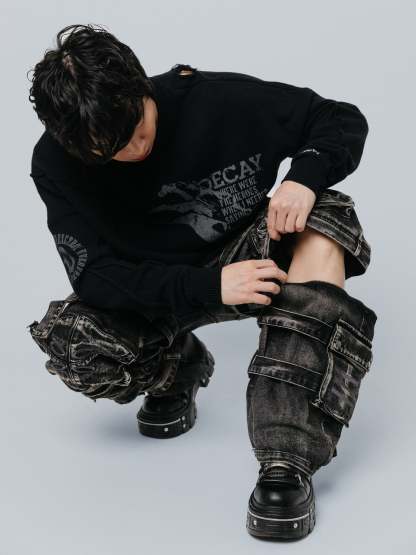 "ACADEMY" Cargo Pants Black-OSI