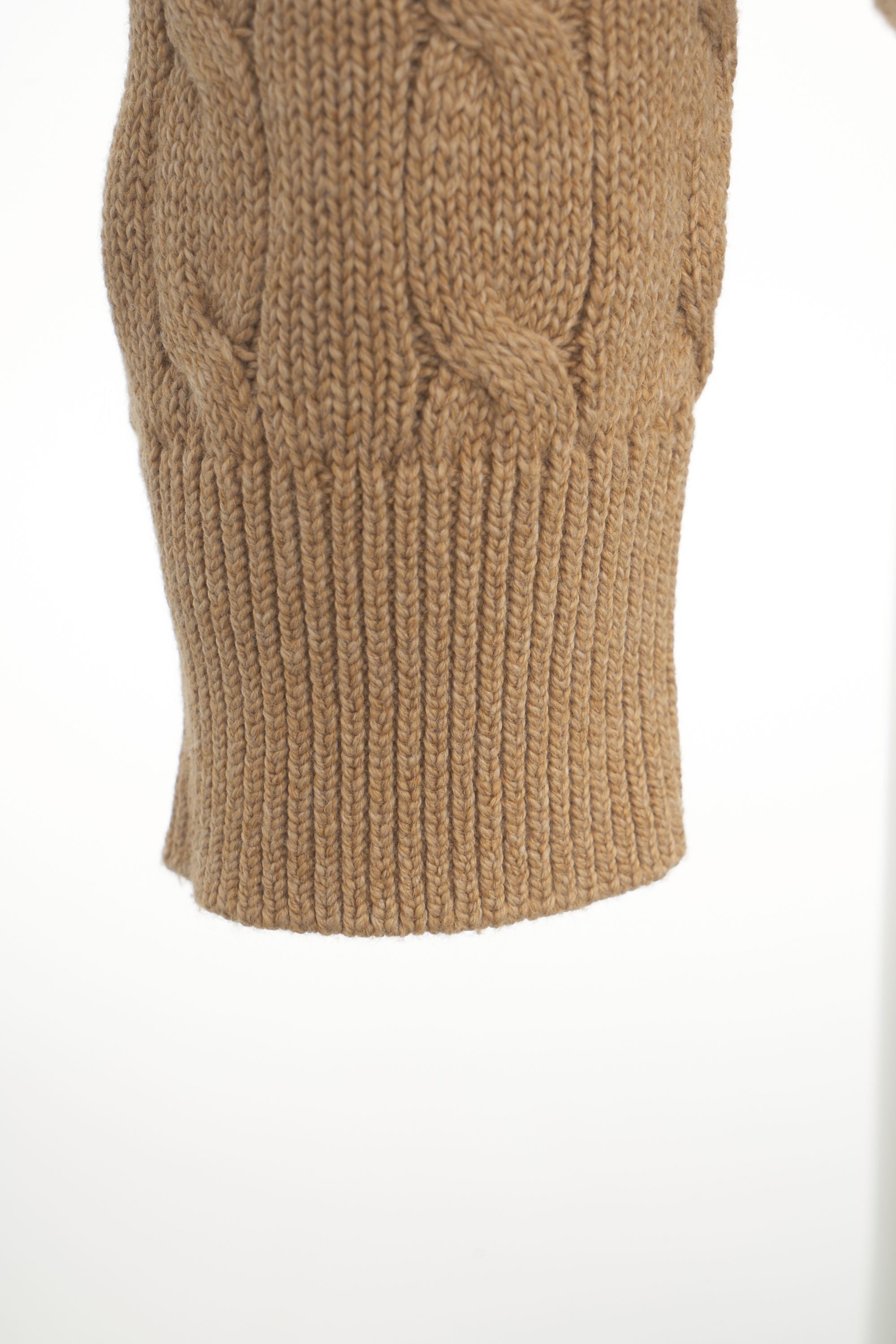 POLO  Men's Classic Cable Knit Cardigan with Polo Collar-OSI