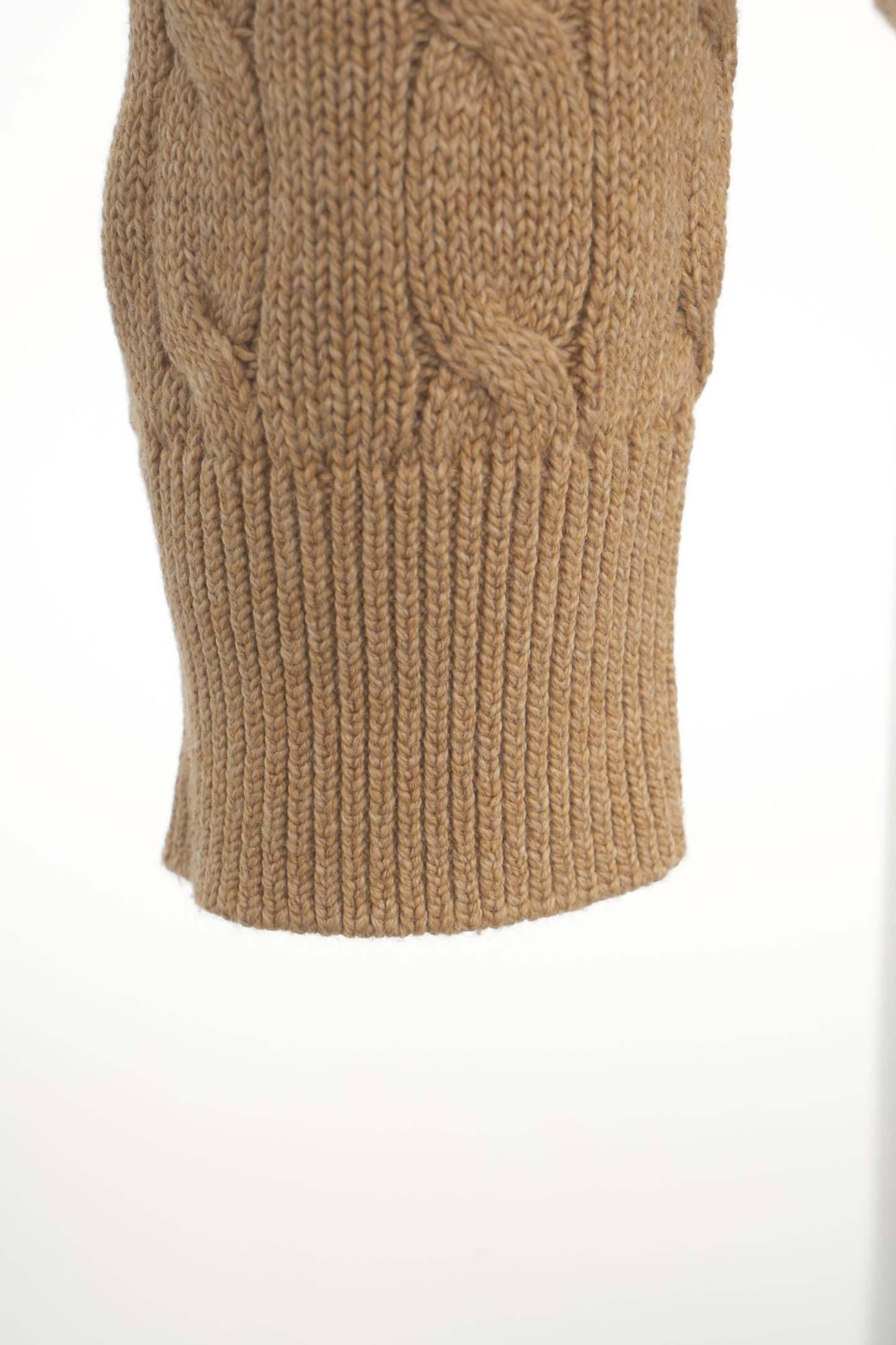 POLO  Men's Classic Cable Knit Cardigan with Polo Collar-OSI