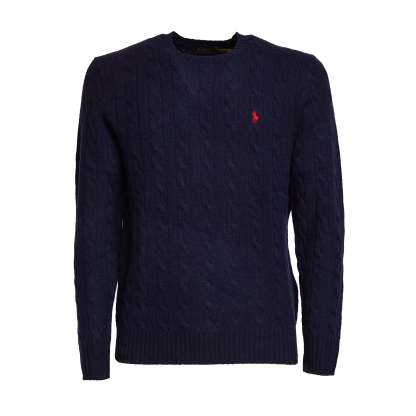 POLO  Luxurious Cable Knit Sweater-OSI
