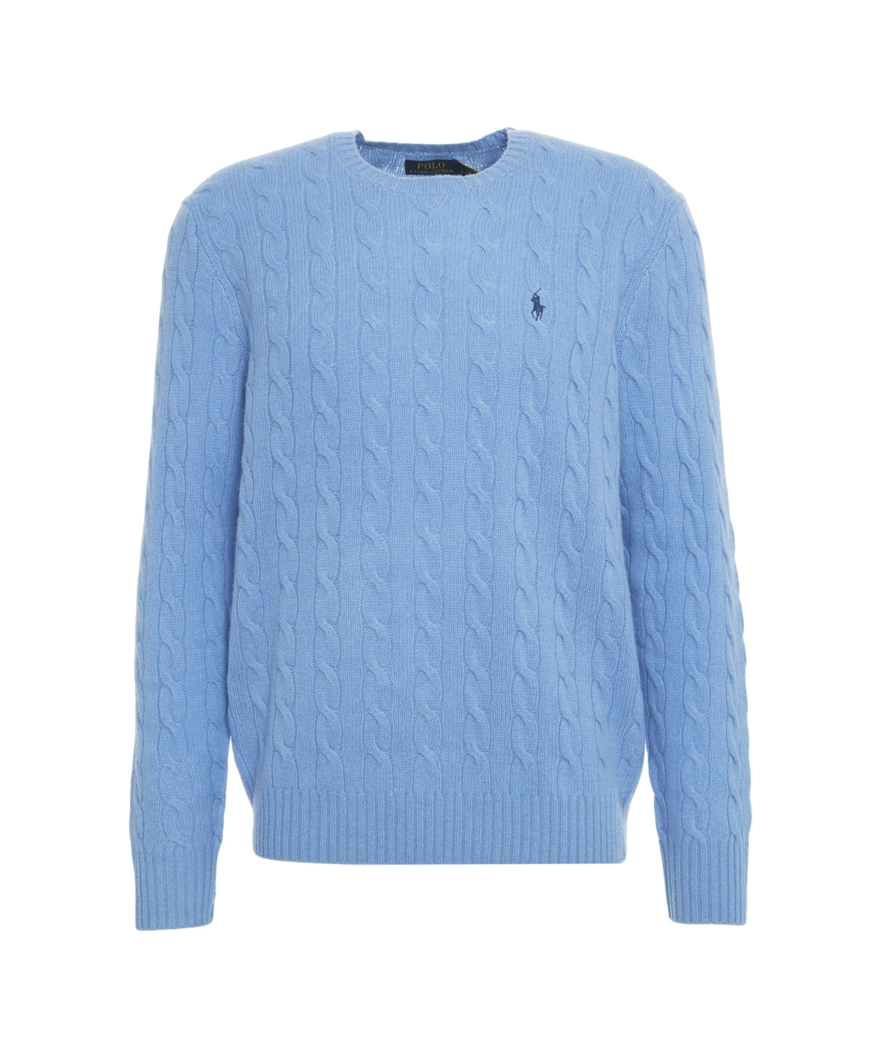 POLO  Classic Cable Knit Pullover with Embroidered Logo-OSI