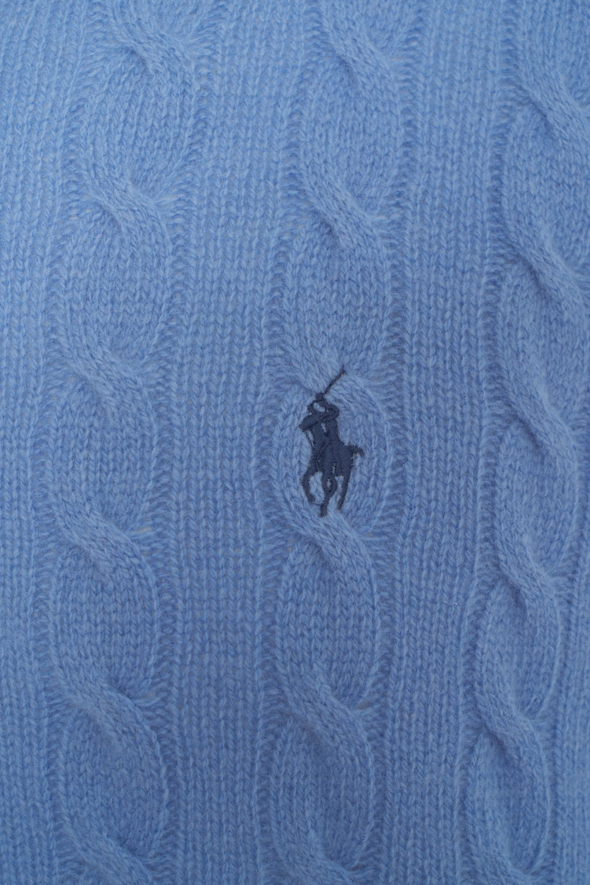 POLO  Classic Cable Knit Pullover with Embroidered Logo-OSI