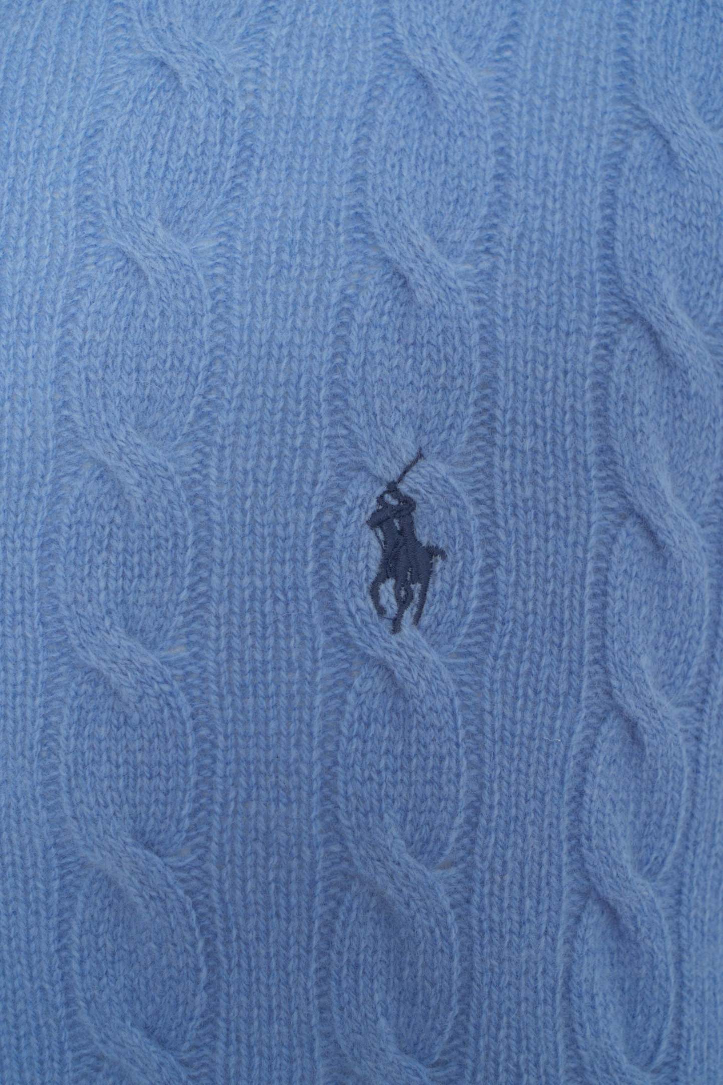 POLO  Classic Cable Knit Pullover with Embroidered Logo-OSI