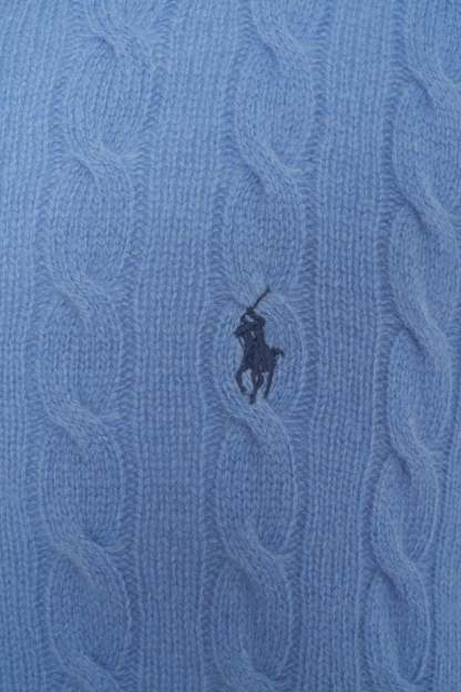 POLO  Classic Cable Knit Pullover with Embroidered Logo-OSI